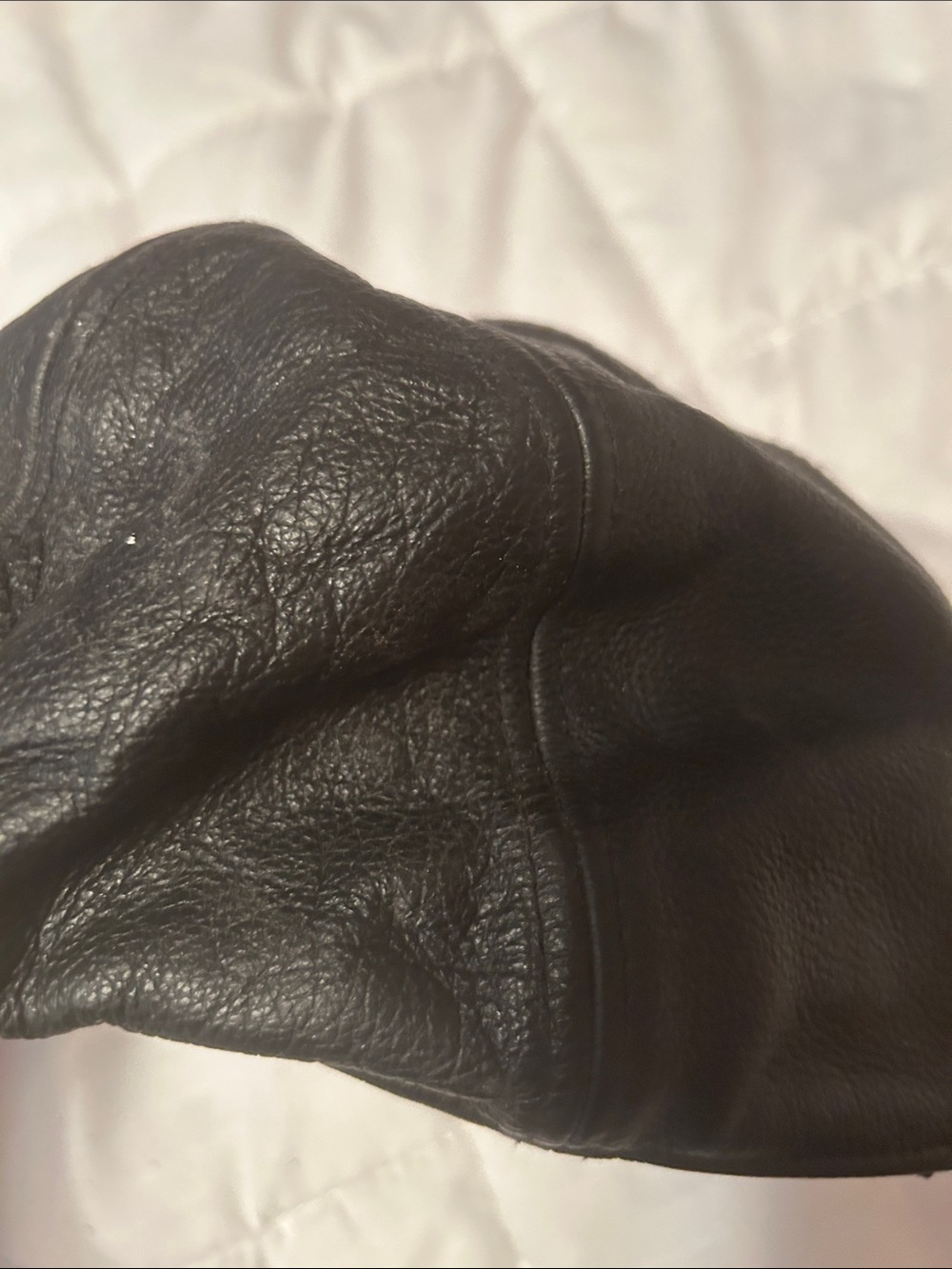 Harley-Davidson Black Leather Gloves and Hat - Picture 10 of 13